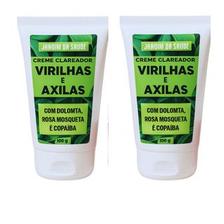 Kit 2 Creme Clareador de Virilhas e Axilas Amazônico 100ml Clareia manchas escuras cotovel