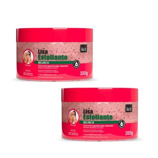 Kit 2 Creme Esfoliante Corporal e Rosto Melancia Esfoliação para Corpo Pés 300g Bio Soft