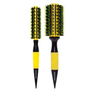 Kit 2 Escova De Cabelo Térmica Em Cerâmica Profissional Marco Boni Com Cerdas Duplas De Ja