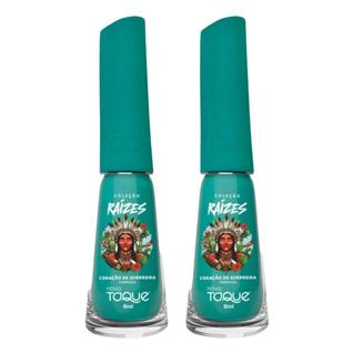 Kit 2 Esmalte Novo Toque Raízes Cremoso Cor Coração de Guerreira 8ml
