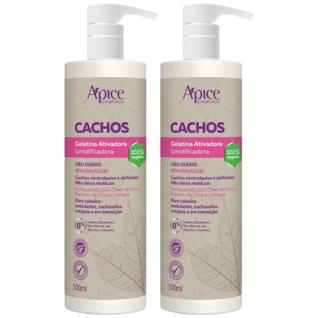 Kit 2 Gelatina Apse Apice Ativadora De Cachos Umidificadora Cabelos Cacheados Profissional