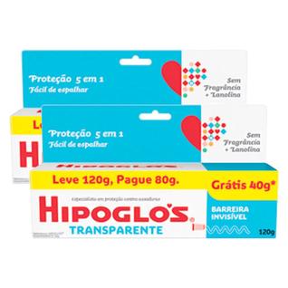 Kit 2 Hipoglós Transparente Pomada Contra Assadura Leve 120g e Pague 80g