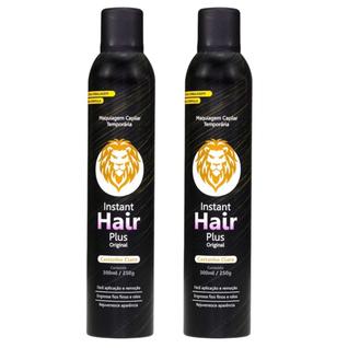 Kit 2 Instant Hair Plus Castanho Claro 300ml Maquiagem Capilar