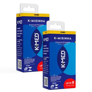Kit 2 K-Misinha K-Med Preservativo Extralubrificada Sex Education Leve 8 Pague 6 Unidades
