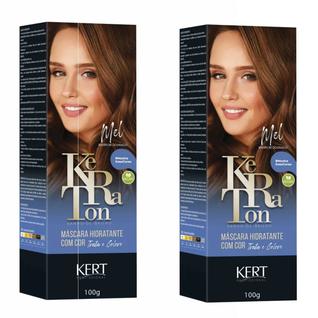 Kit 2 Keraton Tonalizante Banho De Brilho Mel - Kert