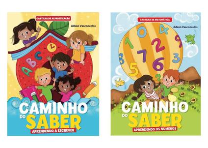 Kit 2 livros - cartilha caminho do saber - aprendendo a escrever + cartilha caminho do sab