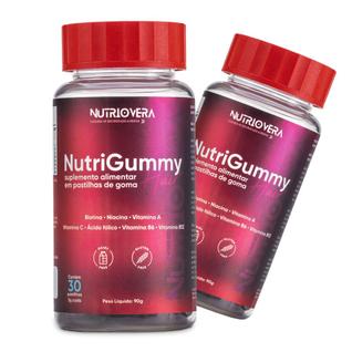 Kit 2 NutriGummy Hair Suplemento para Cabelo Pele & Unha