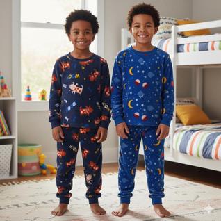 Kit 2 Pijamas Infantil Soft Plush Frio Inverno Quentinho Brilha no Escuro Tamanho 1 ao 14