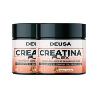 Kit 2 Potes Creatina Senior Flex Deusa 180g Com Colágeno Tipo II, HMB, Coenzima Q10, Cálci