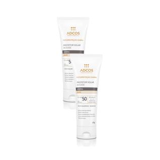 Kit 2 Protetor Solar Adcos FPS50 Mousse Mineral Nude 40G