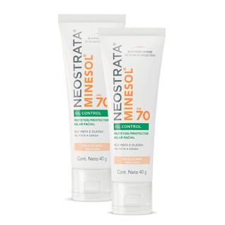 Kit 2 Protetor Solar Facial NeoStrata Minesol Oil Control FPS 70 Pele Clara 40g