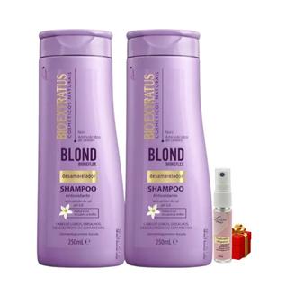 Kit 2 Shampoo Desamarelador Blond Bioreflex 250 ML Bio Extratus + Presente Lourre 15ml