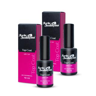 Kit 2 Top Coat Finalizador Selante Alto Brilho Unhas de Gel