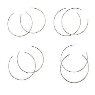 Kit 24 Brincos Argolas bijuteria prata redonda 7cm brilhoso