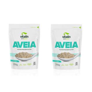 Kit 2X Aveia Flocos Finos sem glúten 200g - Vitalin