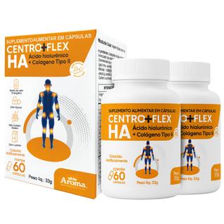 Kit 2x Centro+Flex HA Suplemento Alimentar com Ácido Hialurônico 60 Cápsulas