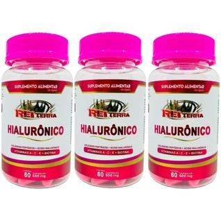 Kit 3 Ácido Hialurônico 180 Cápsulas - Rei Terra