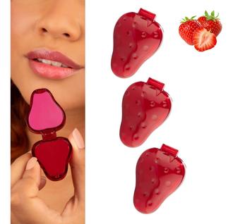 Kit 3 Batom Brilho Moranguinho Balm Cremoso Hidratante Dalla