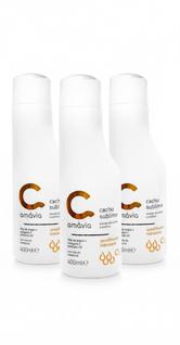 Kit 3 Cacho Sublime Umidificadores Hidratantes Amavia Hair