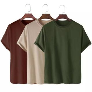 Kit 3 Camisetas Masculina 100% Algodão Básica Lisa Gola Redonda Varias Cores Envio Imediat