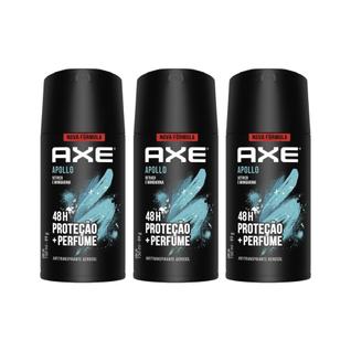 Kit 3 Desodorante Axe Apollo Body Spray Aerosol 150ml