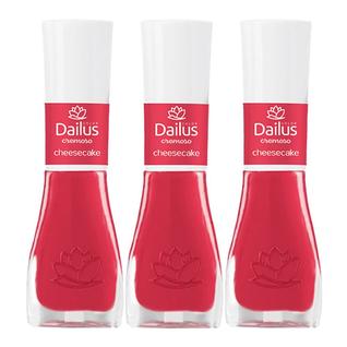 Kit 3 Esmalte Dailus Color Cor Cheesecake com 8ml