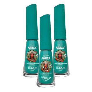 Kit 3 Esmalte Novo Toque Raízes Cremoso Cor Coração de Guerreira 8ml