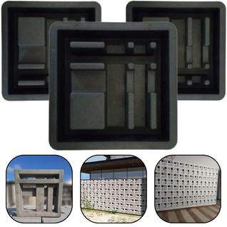 Kit 3 Forma p Bloquete Parede Aberta Moderno Cobogó Elemento Vazado Trançado 30x30x9 Janel