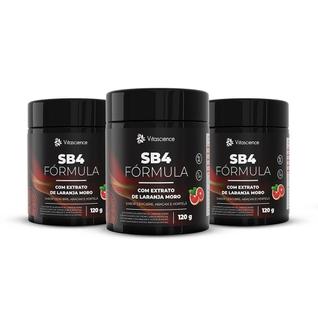 Kit 3 Fórmula SB4 Termogênico natural pré treino