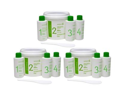 Kit 3 Guanidina Amavia Make Liss Liso Alisamento Relaxamento
