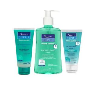 Kit 3 itens cuidados com rosto Controle dermatológico Nupill
