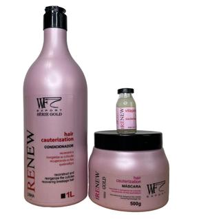 Kit 3 Peças Cabelos Danificado Poroso Ressecado Ponta Dupla Hidratação Reconstrução WF Ren