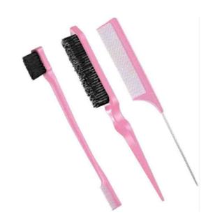 Kit 3 Pentes de Cabelo para Fazer Penteados - Rosa