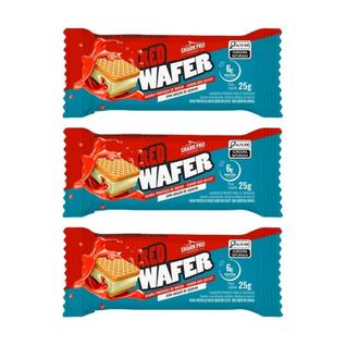 Kit 3 Shark Wafer 6g Proteina Red Velvet 25g Zero Açucar Shark Pro