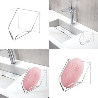 Kit 3 Suporte Porta Sabonete Saboneteira Para Banheiro Lavabo Pia Clean Luxo Minimalista