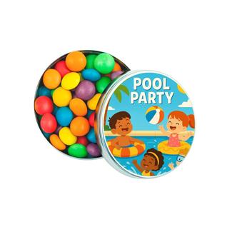Kit 30 Latinhas Lembrancinhas Pool Party Cor: Prateado
