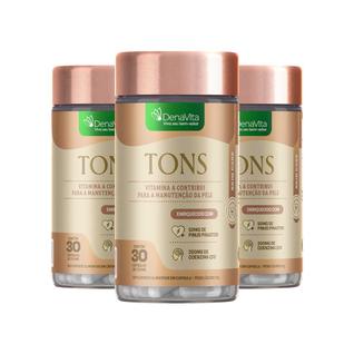 Kit 3x Tons Suplemento Para Melasma e Rosácea, Clareador De Manchas e Uniformizador De Pel