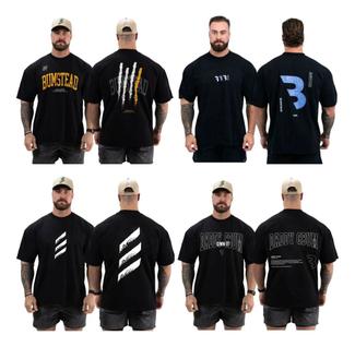 Kit 4 Camisa Oversized  Blusa  Academia Larga Algodão