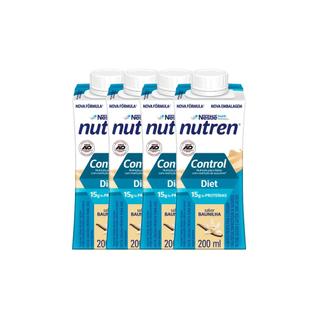 Kit 4 Nutren Control Diet com 15g de Proteínas Sabor Baunilha 200ml