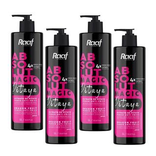 Kit 4 Selante Alisamento Profissional Progressiva Pitaya Efeito Liso AntiFrizz Raaf Cosmet