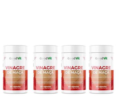 Kit 4 Vinagre De Maçã Ácido Acético 60 Capsulas - Good Vit