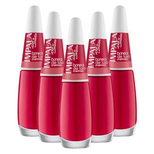 Kit 5 Esmaltes Coleção A Cor da Sua Moda Cor Boneca de Luxo Impala