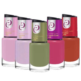 Kit 5 Esmaltes Coleção Ai que Luxo 10ml Cora