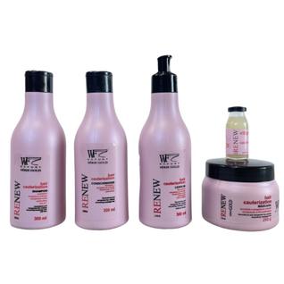 Kit 5 Peças Cabelos Danificado Poroso Ressecado Ponta Dupla Hidratação Reconstrução WF Ren