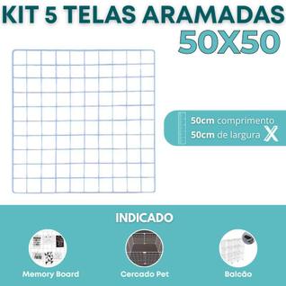 Kit 5 Telas Aramada 50x50cm Mural Criativo Fotos Inspirações Mood Board Organização
