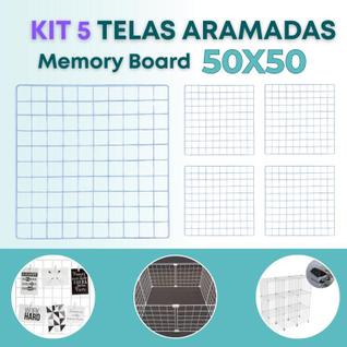 Kit 5 Telas Aramada 50x50cm Mural Criativo Fotos Inspirações Mood Board Organização
