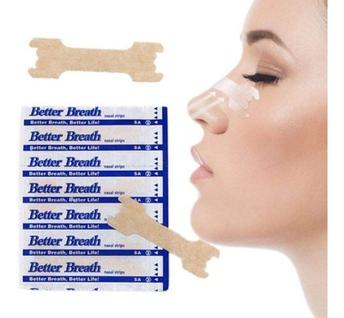 Kit 50 Dilatadores Nasais Better Breath Melhora Passagem de Ar Nariz Alívio Imediato Conge