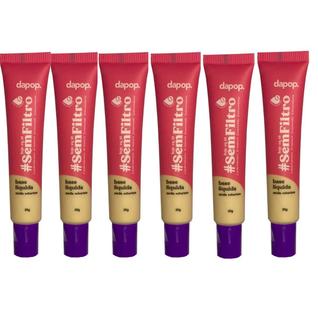 Kit 6 Base Líquida Sem Filtro 25G Cor 1 - Dapop