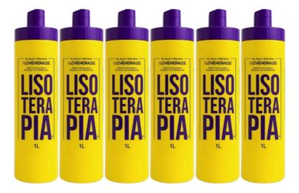 Kit 6 Progressivas Lisoterapia Orgânica Sem Formol 1 Litro