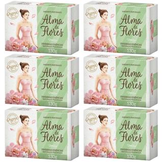Kit 6 Sabonete Perfumado Alma De Flores Clássico 130G - Memphis